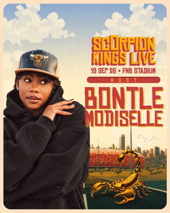 Bontle Modiselle announced as host for Scorpion Kings Live at FNB Stadium, 19 September 2026