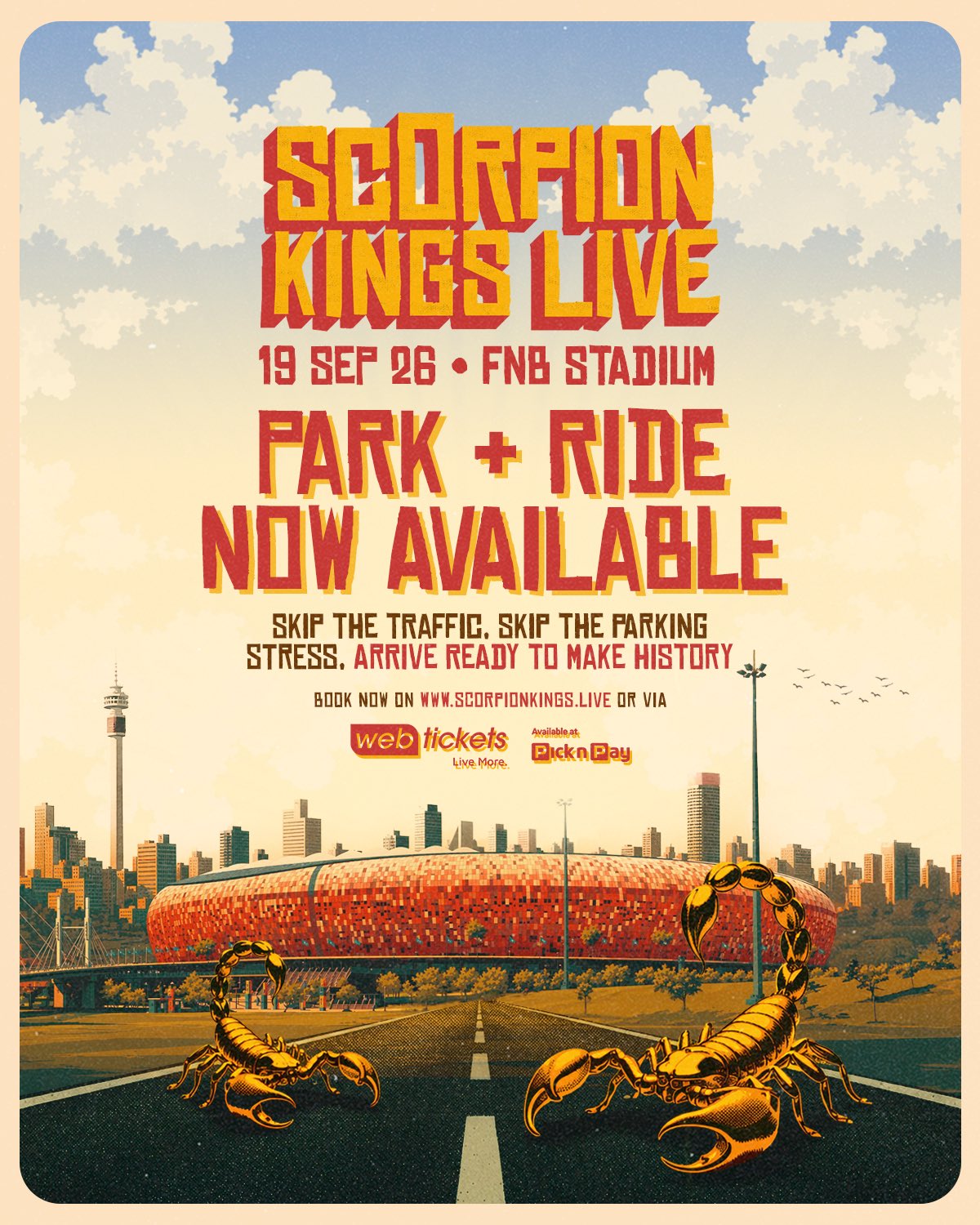 Park + Ride now available — skip the traffic, skip the parking stress.